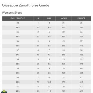 Giuseppe zanotti sizing Clearance